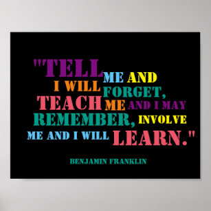 Poster Inspiration Benjamin Franklin Citation