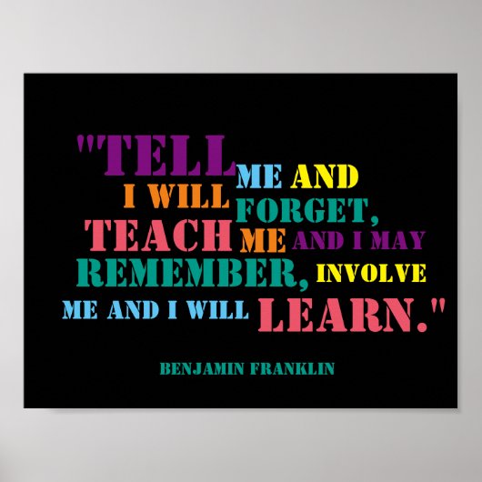 Poster Inspiration Benjamin Franklin Citation (Devant)
