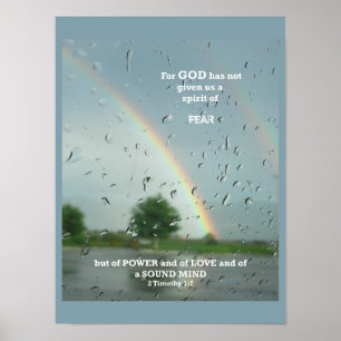Poster Inspiration Bible Verse 1 Timothée 1:7