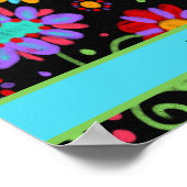 Poster Inspiration Classe Accueil Floral Noir (Coin)