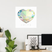 Poster Inspiration du coeur de diamant (Bureau à domicile)