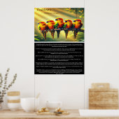 Poster Inspiration du perroquet tropical solaire de Desid (Cuisine)