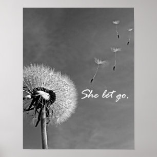Poster Inspiration Elle Lâche Citer avec Dandelion