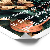 Poster Inspiration et force florales Abstraites (Coin)