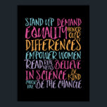 Poster Inspiration Et Motivation Changement Citation De V<br><div class="desc">Donner du pouvoir aux femmes, lire les vraies nouvelles, croire en la science, être le changement. Un design de citation inspirant pour ceux qui défendent l'égalité, choisissent l'amour plutôt que la haine et l'espoir d'un monde meilleur. Motivationnel positif dire marchandises pour anti-racisme et anti-intimidation. Soutenez et inspirez les gens à...</div>