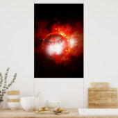 Poster Inspiration Flaming Baseball (Cuisine)