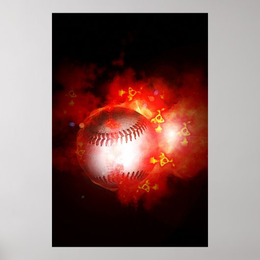 Poster Inspiration Flaming Baseball (Devant)