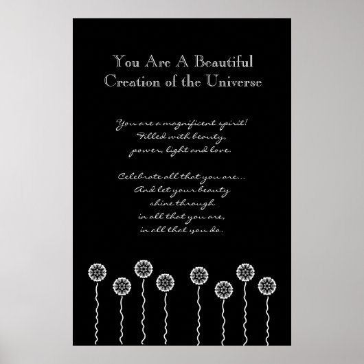 Poster Inspiration Fleurs blanches V002 (Devant)