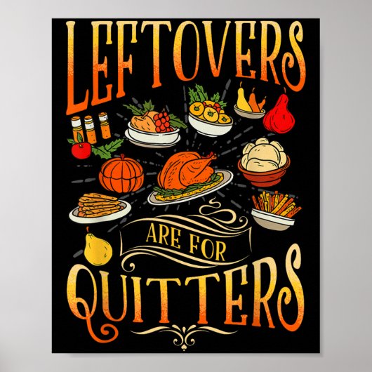 Poster Inspiration Leftovers Sont Pour Quitters Funny Buf (Devant)