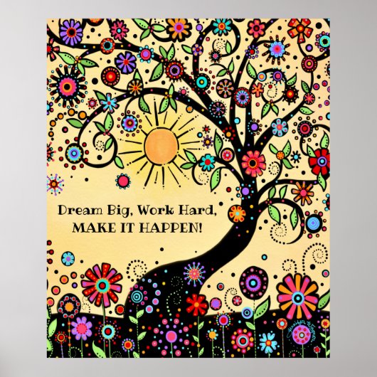 Poster Inspiration "Make it Happen" Fun Tree Classroom (Devant)