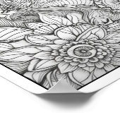 Poster Inspiration/Mindfulness Coloration adulte (Coin)