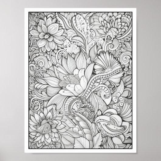 Poster Inspiration/Mindfulness Coloration adulte (Devant)