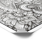 Poster Inspiration/Mindfulness Coloration adulte (Coin)