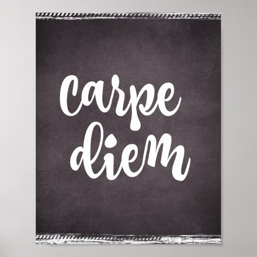 Poster Inspiration Motivationnelle : Citation Carpe Diem (Devant)