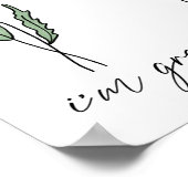 Poster Inspiration Motivationnelle Florale Fleurs tracées (Coin)