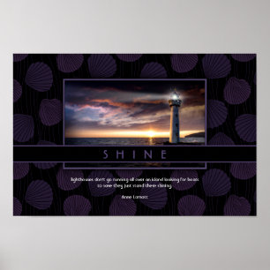 Poster Inspiration Ocean Wall Art avec photo Lighthouse