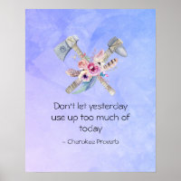 Inspiration Proverbe Cherokee avec Tomahawk