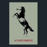 Poster Inspiration Réussite Cheval Pop Art<br><div class="desc">Chevaux sauvages oeuvres d'art numériques,  peintures,  images et images</div>