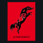 Poster Inspiration Réussite Rouge Black Horse Pop Art<br><div class="desc">Chevaux sauvages oeuvres d'art numériques,  peintures,  images et images</div>