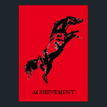 Poster Inspiration Réussite Rouge Black Horse Pop Art<br><div class="desc">Chevaux sauvages oeuvres d'art numériques,  peintures,  images et images</div>