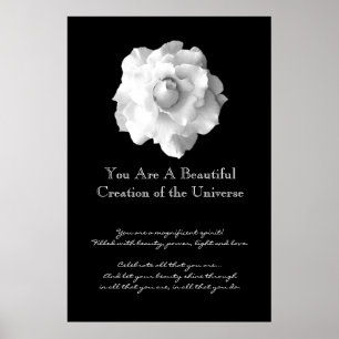 Poster Inspiration Rose blanche