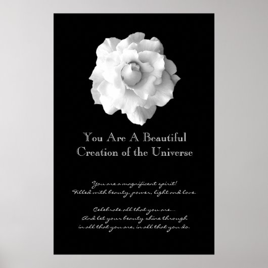 Poster Inspiration Rose blanche (Devant)