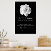 Poster Inspiration Rose blanche (Cuisine)