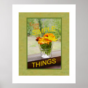 Poster Inspiration Simplicité Coupe de Marguerites dans d