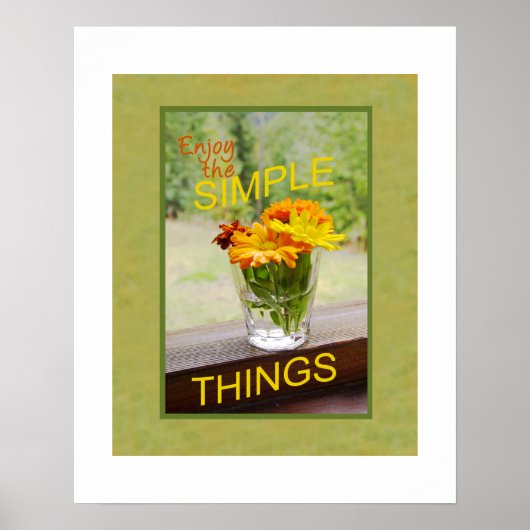 Poster Inspiration Simplicité Coupe de Marguerites dans d (Devant)