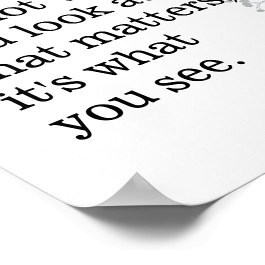 Poster inspiration Thoreau citation noir et blanc (Coin)