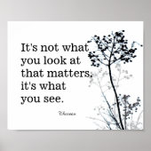 Poster inspiration Thoreau citation noir et blanc (Devant)