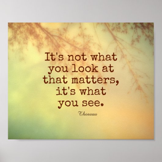 Poster inspiration Thoreau cite l'art de la nature (Devant)