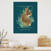 Poster Inspiration Tout sera OK Citation Bunny (Cuisine)