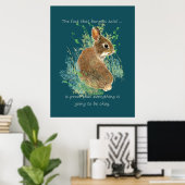 Poster Inspiration Tout sera OK Citation Bunny (Bureau à domicile)