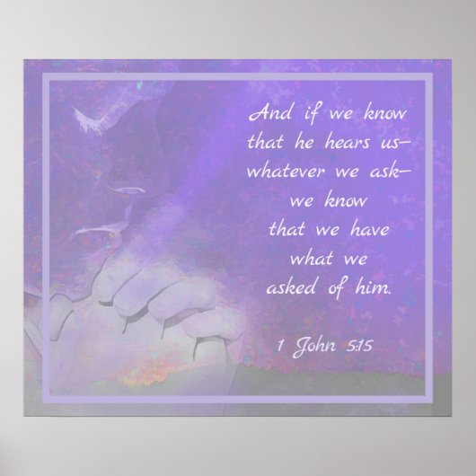 Poster Inspirational Bible Verse Prayer John 5:15 (Devant)