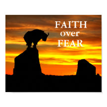 Poster Inspirational Faith Over Fear