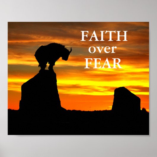 Poster Inspirational Faith Over Fear (Devant)