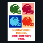 Poster Inspirational Football Unique Art Pop Art<br><div class="desc">Oeuvres de jeux populaires américaines et internationales. Sports populaires -</div>