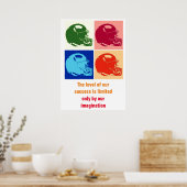 Poster Inspirational Football Unique Art Pop Art (Cuisine)