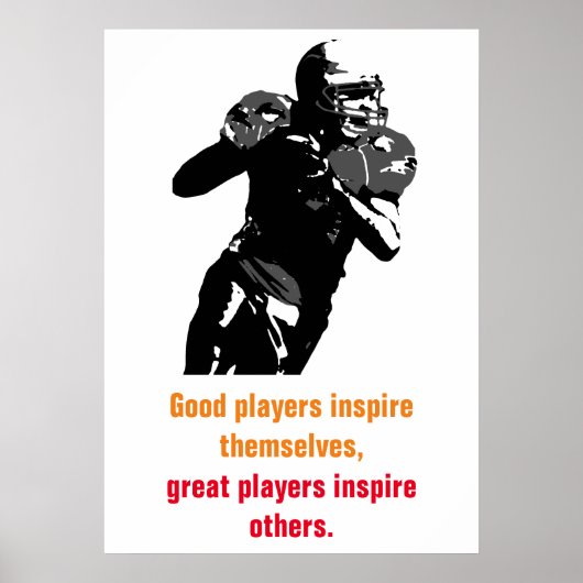 Poster Inspirational Football Unique Artwork (Devant)