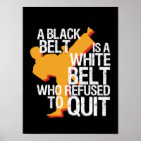 Inspirational Martial Arts Black Belt Fighter