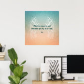 Poster Inspirational Motivational Rumi Quote Angel Wings (Bureau à domicile)