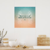 Poster Inspirational Motivational Rumi Quote Angel Wings (Cuisine)