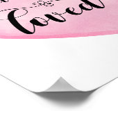 Poster Inspirational Pink Love Citation White Heart Affic (Coin)