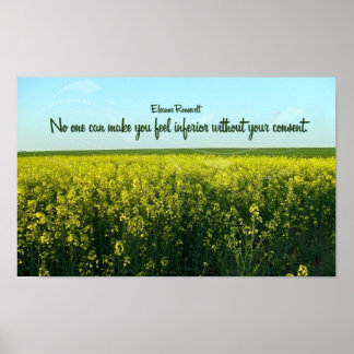 Poster Inspirational Quote by Eleanor Roosevelt