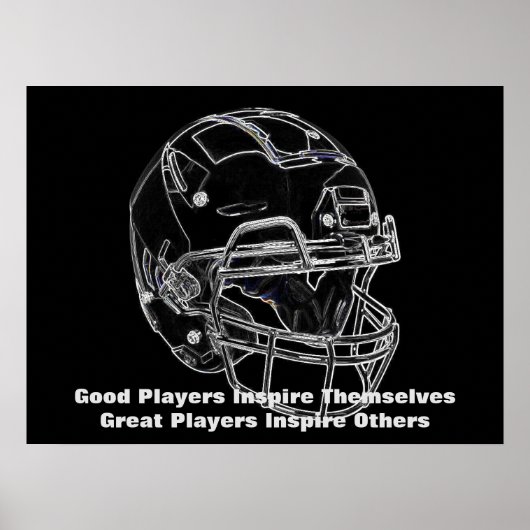 Poster Inspirational Quote Football Inspire Team (Devant)