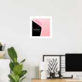 Poster Inspirational Quote on Abstract Background (Bureau à domicile)