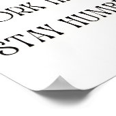 Poster Inspirational Quote Wall Art - Dream Big Work Hard (Coin)