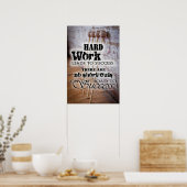 Poster Inspirational Quotes About Musics - Hard Work (Cuisine)