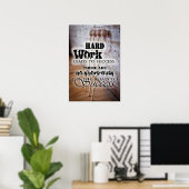 Poster Inspirational Quotes About Musics - Hard Work (Bureau à domicile)